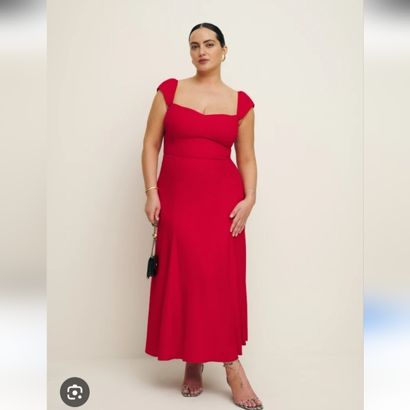 Reformation Bryson Red Maxi Dress Size 14 - Picture 1 of 16
